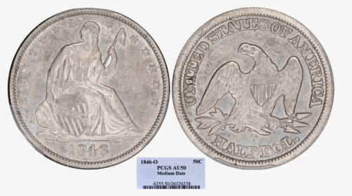 1846 O Md 50c Pcgs50, HD Png Download, Free Download