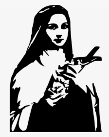 Saint, Theresa, Teresa, Religious, Holy, Catholic - Saint Therese Black And White, HD Png Download, Free Download