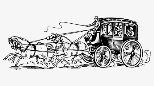 Stagecoach - Coach Pulled By Horses, HD Png Download, Free Download