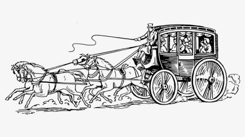 Stagecoach Clipart - Stagecoach Drawing, HD Png Download, Free Download