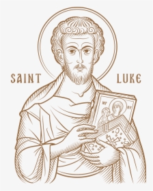 St Luke Bust Background - St Luke The Evangelist Clipart, HD Png Download, Free Download