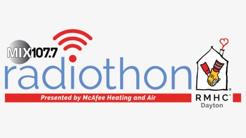 Mix1077 Radiothon Logoo Presented By Mcafee Heating, HD Png Download, Free Download