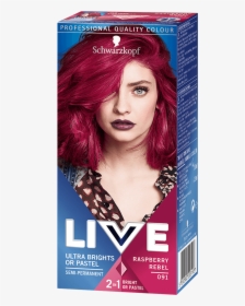 Live Color Uk Ultra Brights Pastel Raspberry Rebel - Live Red Hair Dye, HD Png Download, Free Download