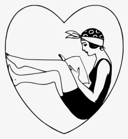 Lady In A Heart Clip Arts - Heart With A Lady, HD Png Download, Free Download