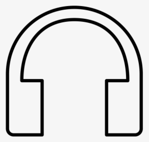 Headphones, Icon, Line, Icon Line, Black, Design - Icono Auriculares Blancos Png, Transparent Png, Free Download