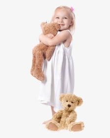 Little Girl With Teddy Bears - Teddy Bear, HD Png Download, Free Download