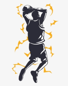 Vector Graphics Illustration Silhouette Basketball - Illustration, HD Png Download, Free Download