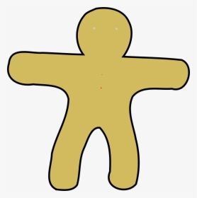 Gingerman Cookie Gingerbread Free Picture - Outline Gingerbread Man Template, HD Png Download, Free Download