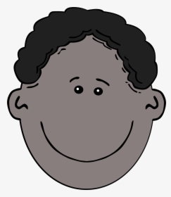 Black, Boy, Face, Curly, Hair, Kinky, Short Cut, Above - Cartoon Face Of Boy, HD Png Download, Free Download