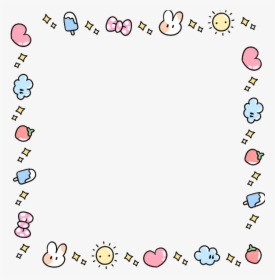 #kawaii #cute #adorable #bunny #pastel #love #heart - Kawaii Cute Border Transparent, HD Png Download, Free Download
