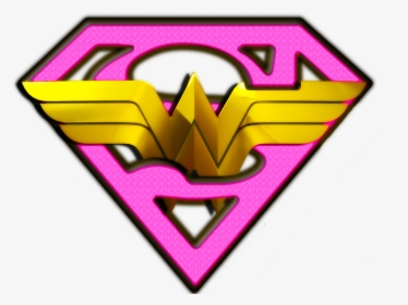 My Girls Is A Fan Of Super Woman - Pink Wonder Woman Logo, HD Png Download, Free Download