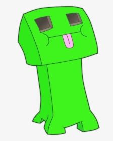Transparent Creeper Png - Cartoon Minecraft Cute Creeper, Png Download, Free Download