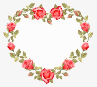 Wedding Invitation Flower Heart Clip Art - Heart Border For Wedding Invitation, HD Png Download, Free Download