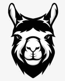 Llama Face Clipart Black And White, HD Png Download, Free Download