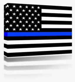 Police Flag Blue Line - Black And White Flag Clipart, HD Png Download, Free Download