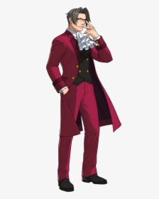 Miles Edgeworth - Ace Attorney Edgeworth Png, Transparent Png, Free Download