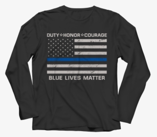 Blue Lives Matter Police Flag T Shirt, HD Png Download, Free Download