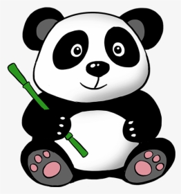 How Draw Cute Panda Few Easy Steps Easy - Cute Cartoon Panda Drawing, HD Png Download, Free Download