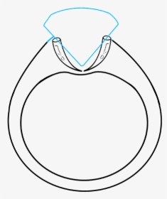 How To Draw Diamond Ring - Ring Drawing, HD Png Download, Free Download