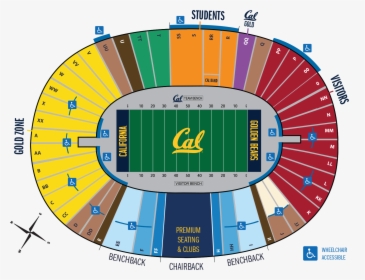 19 Cal Football Seating Map - Cal Bears, HD Png Download, Free Download