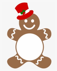 Gingerbread Svg Small - Simple Gingerbread Man Clipart, HD Png Download, Free Download