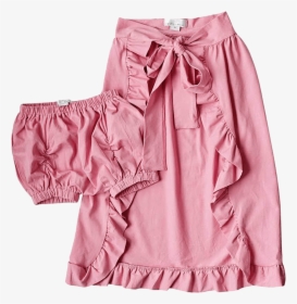 Infant/toddler Ruffled Cape Maxi Skirt W/bloomer Set - Pocket, HD Png Download, Free Download