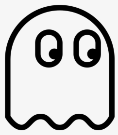 Pacman Ghost Png - Pac Man Black And White, Transparent Png, Free Download