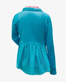 Girl"s 1/2 Zip Layering Jacket With Ruffle Back Print - Blouse, HD Png Download, Free Download