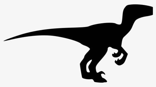 Velociraptor Drawing Dinosaur Silhouette Clip Art - Silhouette Velociraptor Clipart, HD Png Download, Free Download
