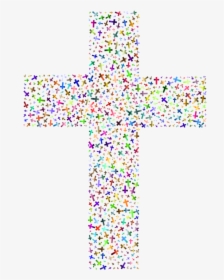 Crucifix Vector Religious Cross - Colorful Cross Png, Transparent Png, Free Download