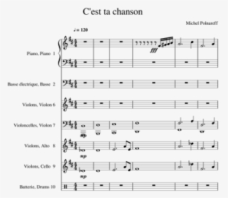 C"est Ta Chanson Michel Polnareff Piano Tutorial - Sheet Music, HD Png Download, Free Download