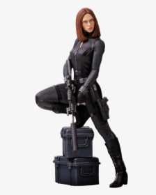 Captain America Winter Soldier Black Widow Statue, HD Png Download, Free Download