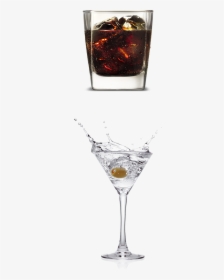 Splash Champagne In Glass Png , Png Download - Cocktail Glass Splash Png, Transparent Png, Free Download