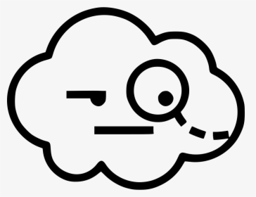 Cloud Evil Genius - Cloud With Face Png, Transparent Png, Free Download