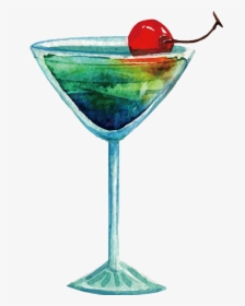 Martini Cherry Freetoedit - Ly Cocktail Ve Vector, HD Png Download, Free Download