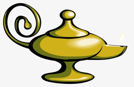 Lamp Wish Oriental Magic Aladdin Fairy Arabion - Magic Lamp Clipart, HD Png Download, Free Download