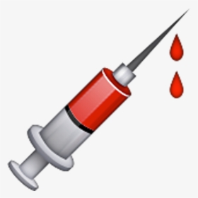 Syringe Clipart Blood Syringe - Syringe Emoji Png, Transparent Png, Free Download