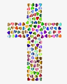 Illustration Of A Christian Cross - Cross With Hearts, HD Png Download, Free Download