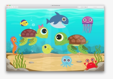 Cartoons Underwater Pond Landscape, HD Png Download, Free Download