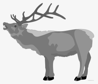 Art,illustration,line And Book - Reindeer Christmas Images Clipart Black And White, HD Png Download, Free Download