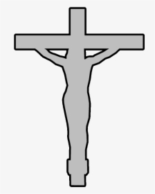 Christianity Clipart Template Christian Cross Clip - Jesus On Cross Outline, HD Png Download, Free Download