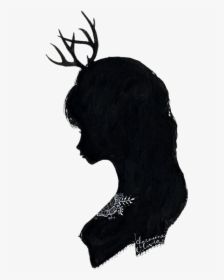 #antlers #sideprofile #blackandwhite #black #white - Charmaine Olivia, HD Png Download, Free Download
