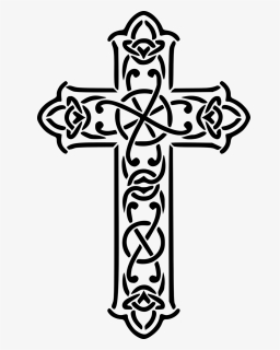Crucifix Vector Wedding Cross - Celtic Cross Clipart Black And White, HD Png Download, Free Download