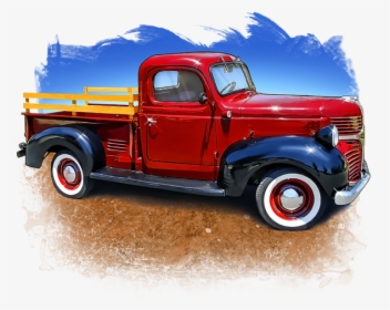 Old Red Truck Png, Transparent Png, Free Download