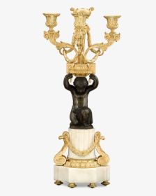 Louis Xvi Marble, Ormolu And Patinated Bronze Candelabra - Statue, HD Png Download, Free Download