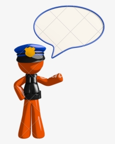 Orange Man Police Officer - Mnemônico De Direito Constitucional, HD Png Download, Free Download