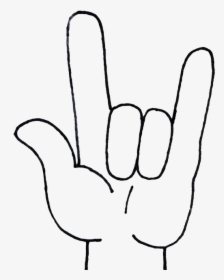 Fist Clipart Cartoon - Rock Fingers Clip Art, HD Png Download, Free Download