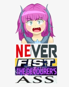 Never Fish Thedevourer"s Ass Cartoon Anime Line - Calamity Fan Art Devourer Of Gods, HD Png Download, Free Download