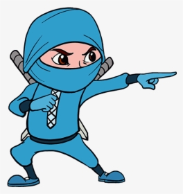 How To Draw Cartoon Ninja - Blue Team Ninja, HD Png Download, Free Download
