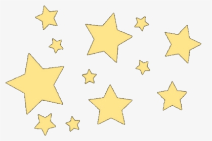 #kawaii #cute #yellow #pastel #stars #overlay #png - 3d Overlays For Edits, Transparent Png, Free Download